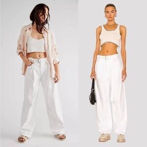 NWT Agolde Belted Pleat Front Baggy Jeans Size 25